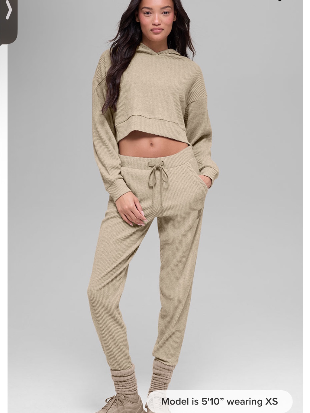 Alo Yoga Muse Set Muse Top S In Gravel Joggers Xs Oversized